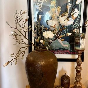 Magnolia budding & bloom realistic branches approximately 38” long, extra tall